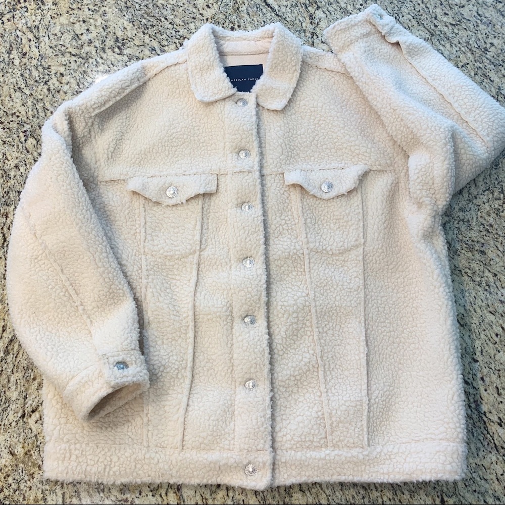 Oversized Sherpa - Teddy style Trucker Jacket.